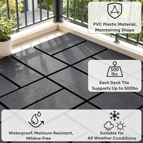 Interlocking Deck Tiles 44 Pack, All Weather Use - Image 3