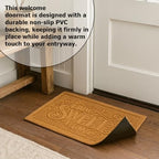 Gardenised Heavy Duty Coco Coir Doormat Non Slip PVC Baking Embossed Welcome - Image 6