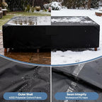 DUMOS Rectangular Outdoor Furniture Cover, Matte Black - Image 4