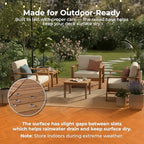 Majestick Goods 8-Pack Herringbone Acacia Wood Interlocking Deck Tiles - Image 6