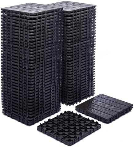 68 Pcs Interlocking Deck Tile, 61.60 Sq.Ft Deck Flooring Outdoor Waterproof All by Zjjseloru