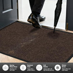 Commercial Door Mat 60"x48", Rubber Waterproof Front Floor Mat - Image 6