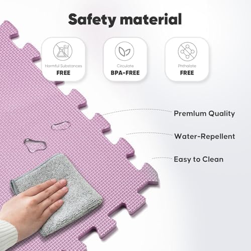32 Pack 128 sqft Home Gym Mat, Puzzle Exercise Mat, EVA Interlocking Foam Floor - Image 4