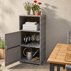 Tangkula Rattan Outdoor Storage Cabinet - Image 7