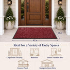 Yimobra Extra Large Front Door Mat, Floral Outdoor Mat - Image 2