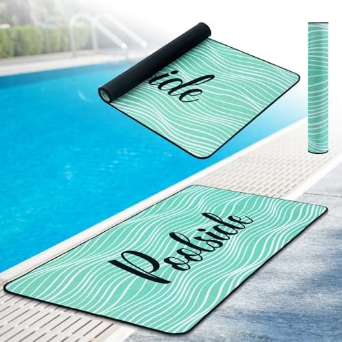 Tinideya Pool Deck Mats Non Slip Rubber by Tinideya