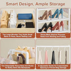 2-in-1 White Shoe Rack for Closet - Image 4