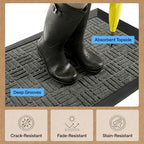 GORILLA GRIP WeatherMAX Door Mat, Indoor Outdoor Use - Image 5