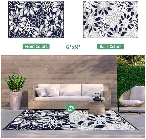 GENIMO Outdoor Rug, Waterproof Plastic Rugs - Image 2