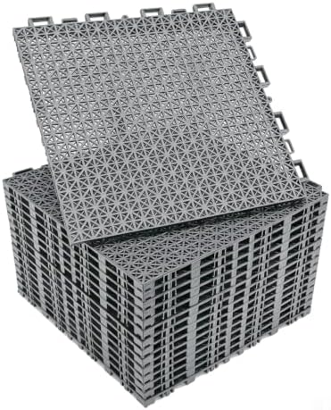 16 PCS Modular Interlocking Cushion Drainage Floor Tiles 10" x10 by %EF%BC%A4%EF%BD%8F%EF%BD%92%EF%BD%83%EF%BD%99