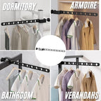 Foldable Indoor/Outdoor Swivel Folding 7-Hole Clothes Drying Rack - Image 3