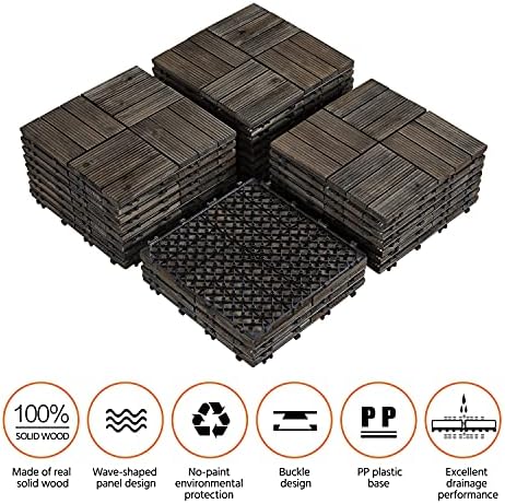 Yaheetech 27PCS 12x12in Interlocking Deck Tiles Outdoor Patio - Image 5