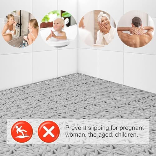 MYFAMIREA Modular Interlocking Cushion 18 Pack 11.8" x 11.8" Rubber Floor Tiles - Image 6