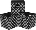 Black Foldable Storage Cubes Bins, Fabric Storage Box Cubes Organizer Baskets by HEAYEEG