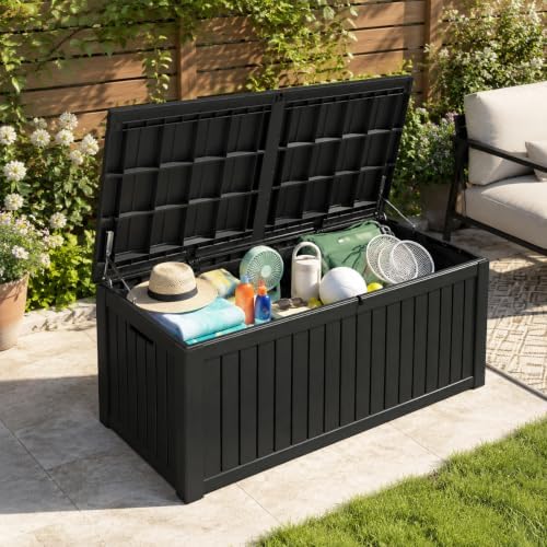 Outdoor Storage Box, Resin Deck Boxes Indoor and outdoor, Waterproof Storage - Image 7