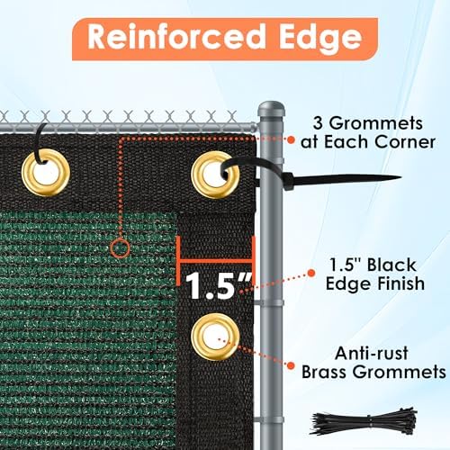iCover 5x25ft Privacy Screen Fence, Outdoor Fencing Panels, Garden Windscreen - Image 5