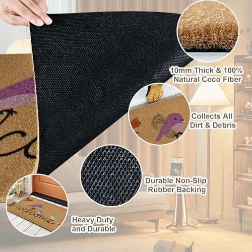 Yinhua Coir Door Mat 17"x30", Welcome Mat - Image 3