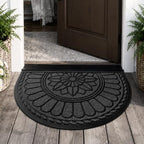 Mibao Half Round Door Mat, Non-Slip Welcome Entrance Way Durable Rubber - Image 6