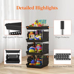 Lifewit 4 Tier Plastic Stackable Storage Baskets - Image 6