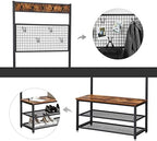 VASAGLE Coat Rack and Storage Bench, Hall Tree - Image 5