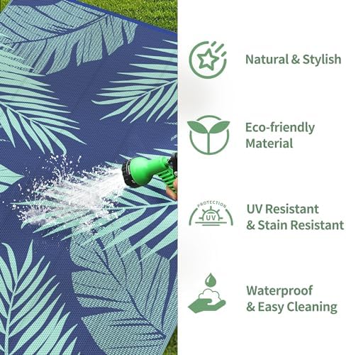 GENIMO Outdoor Rug, Waterproof Plastic Rugs - Image 6