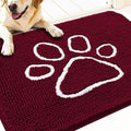 OLANLY Dog Door Mat for Muddy Paws 32x20, Paw Print Design Chenille Mud Mat by OLANLY