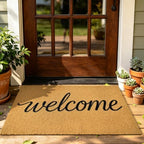 Front Door Mat Outside Non-Slip Welcome Doormat by ULTSOFE