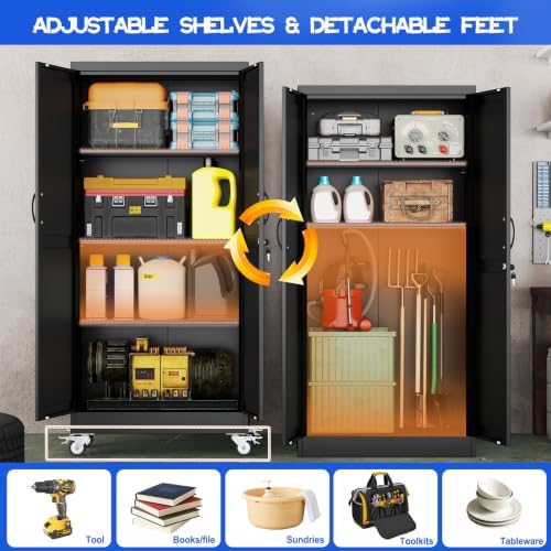 GAIOUS 61" Tall Metal Storage Cabinet - Image 5