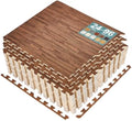 Sorbus Interlocking Wood Grain Foam Floor Tiles by Sorbus