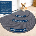 OLANLY Half Circle Front Door Mat 35x23, Waterproof Heavy-Duty Doormat - Image 2