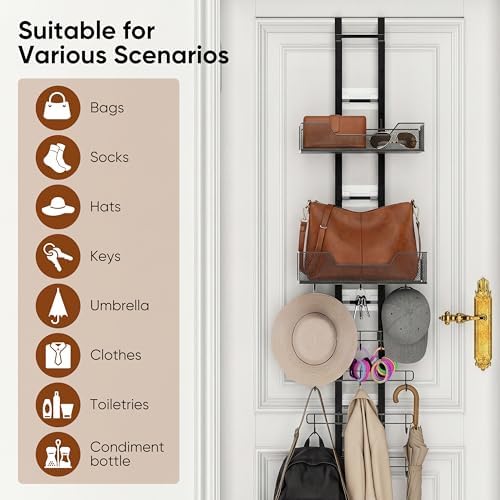 Over The Door Purse Organizer, Easy Installation Handbag Rack - Image 6