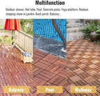 Interlocking Deck Tiles 10pcs Plastic Modular Pattern Floor Tiles - Image 7