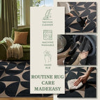 Lahome Semi Circle Easy Jute Black Runner Rug, 2x8 Washable Kithcen Runner - Image 6