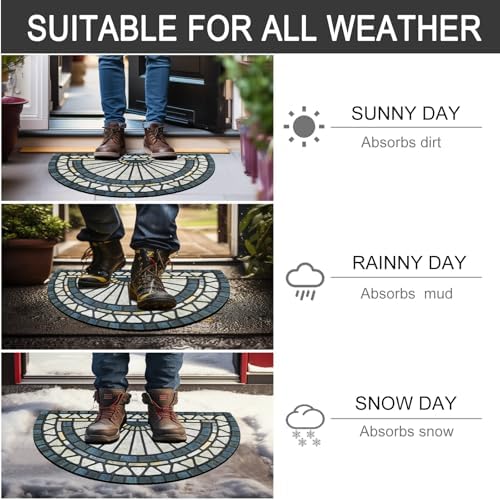 CHICHIC Front Door Mat 18"x30" Outdoors Heavy Duty Rubber Mat - Image 6