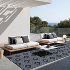 SAND MINE Waterproof Outdoor Rug 9x18 ft, Reversible Plastic Straw Area Rug - Image 7