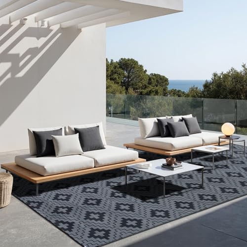 SAND MINE Waterproof Outdoor Rug 9x18 ft, Reversible Plastic Straw Area Rug - Image 7