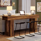 Tribesigns Farmhouse Console Table, 63-Inch Long Narrow Sofa Table Behind The - Image 3