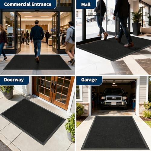 2'X4' Commercial Doormats, Thick Heavy-duty Custom Rubber Door Mat Outside - Image 7