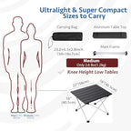 Grope Portable Camping Table, Aluminum Folding Beach Table - Image 2