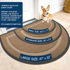 OLANLY Half Circle Front Door Mat Outside 35x23 All-Season Rubber Doormat - Image 2