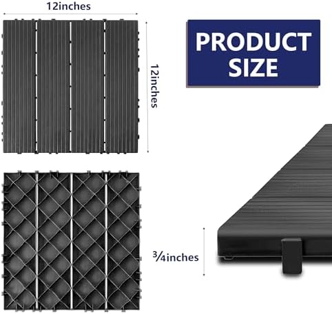 180 PCS Plastic Interlocking Deck Tiles - Image 2