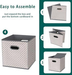 Black Foldable Storage Cubes Bins, Fabric Storage Box Cubes Organizer Baskets - Image 6