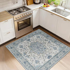 RELEANY Washable Area Rug, Square 4'x4' by RELEANY