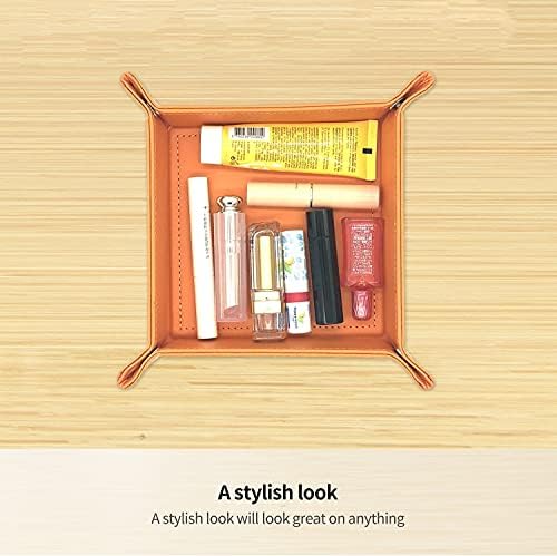 Key Dish Bowl for Entryway, Catchall Holder Bedside Table Valet Tray for Men - Image 4