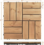 Topeakmart 27PCS Interlocking Deck Tiles 12x12 Patio Flooring, Natural Wood - Image 4