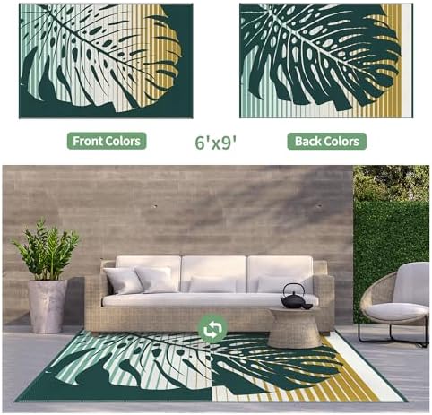 GENIMO Outdoor Rug, Waterproof Plastic Rugs - Image 2