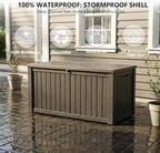Outdoor Storage Box, 180 Gallon Waterproof Deck Box - Image 5
