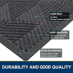 Smiry Front Door Mat Outside Entrance, Low Profile Rubber Doormat - Image 4