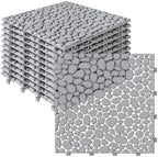 Rovibek 12PCS Plastic Interlocking Deck Tiles by Rovibek