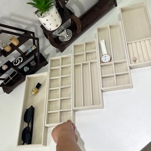 2Pcs Desk Drawer Storage Tray, Nightstand Organizer, Jewelry Display - Image 7